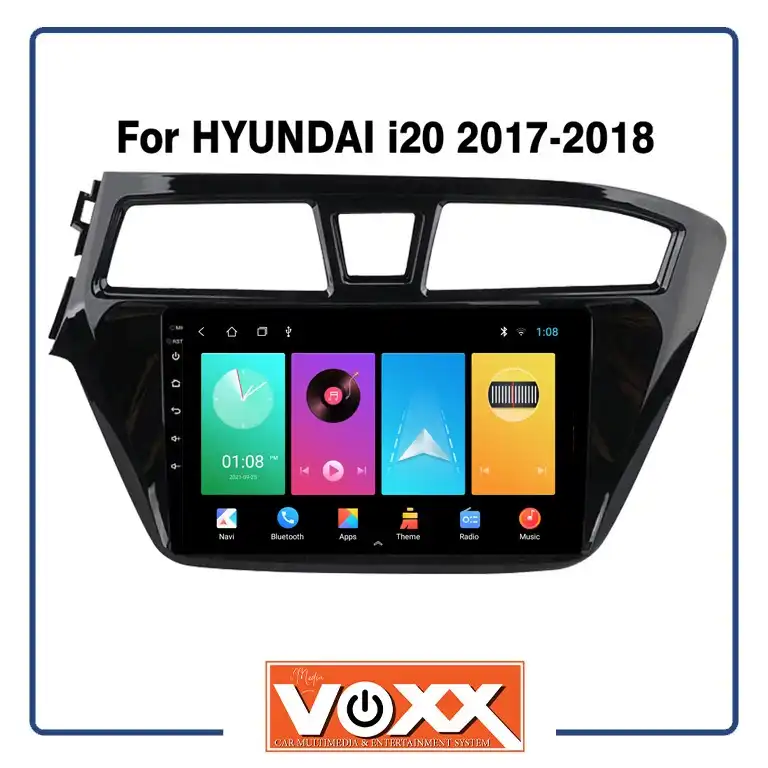 پخش کننده تصویری خودرو ووکس مدل i20 2017 C20PRO مناسب برای هیوندای i20