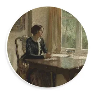  دیوارکوب طرح بانوی کتابخوان و پنجره ای روبه حیاط مدل wtb724