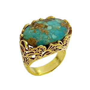 انگشتر نقره زنانه مدل تمام شبکه فیروزه نیشابوری 40-24