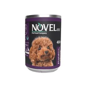 کنسرو غذای سگ نوول لوکس مدل پته طعم گاو وزن 400 گرم