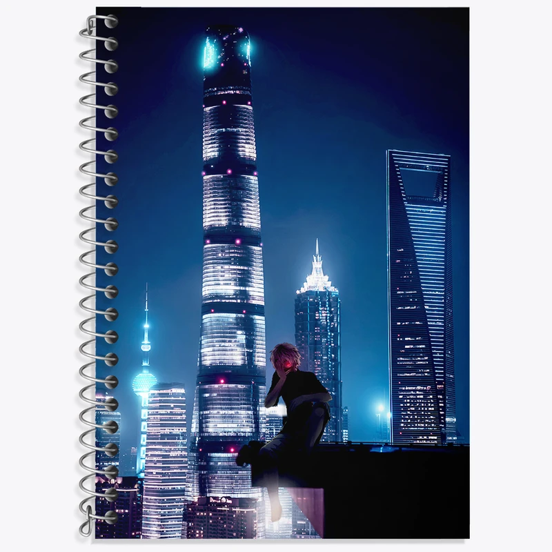 دفتر زبان 50 برگ خندالو مدل دو خط طرح انیمه توکیو غول (Tokyo Ghoul) کد N4948