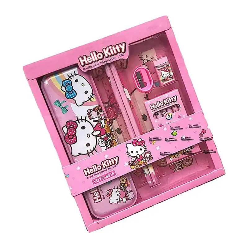 بسته لوازم تحریر مدل هلو کیتی tg-628  مجموعه 7 عددی