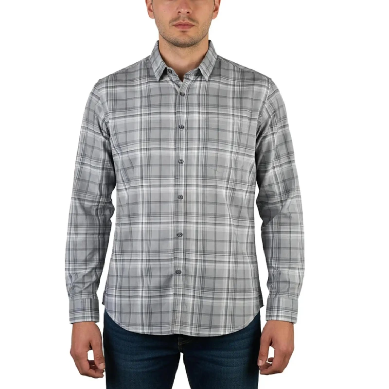 پیراهن آستین بلند یقه برگردان مردانه مدل MDSS-CH7031