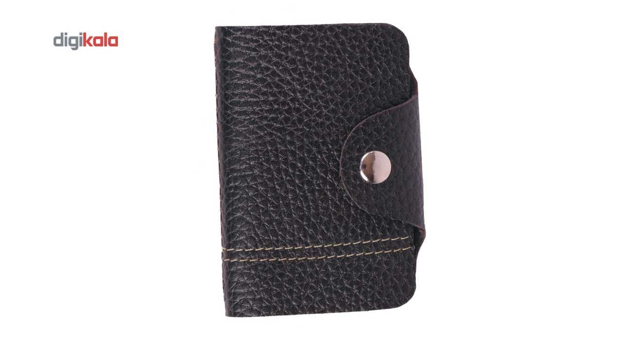 MAACHARM Leather credit card and id card holder case, button model 
