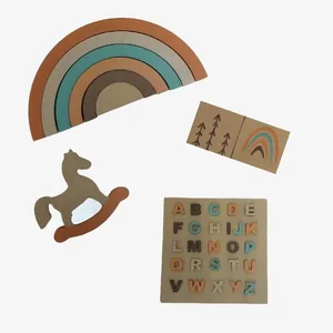 استند رومیزی کودک مدل رنگین کمان رنگی مجموعه 5 عددی