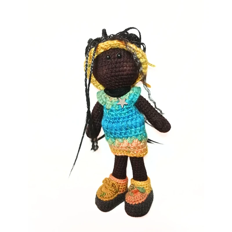 عروسک بافتنی مدل دختر آفریقایی 1