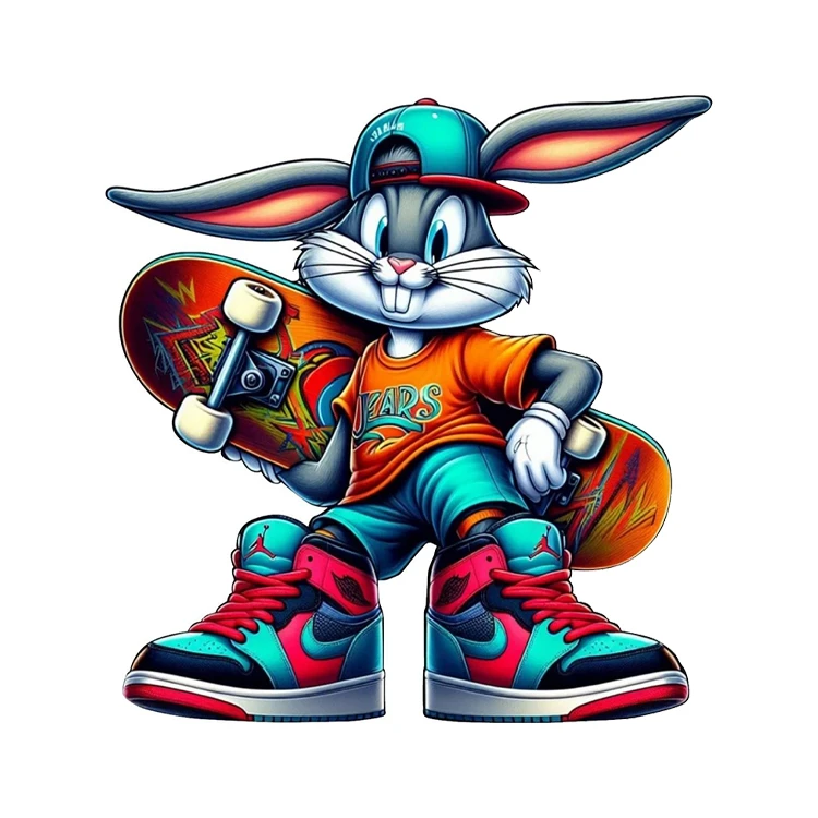 استیکر پارچه و لباس پاد آفرین مدل لونی تونز کد 1695