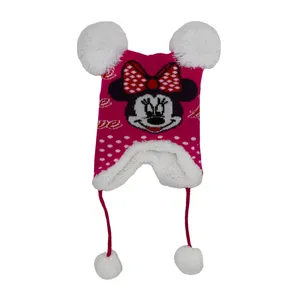 کلاه کپ بچگانه طرح میکی موس رنگ صورتی تیره