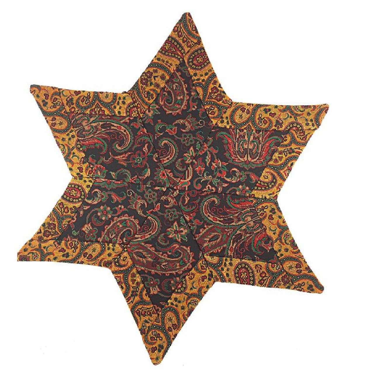 رومیزی ترمه مدل ستاره 20 سایز 36x36 سانتیمتر