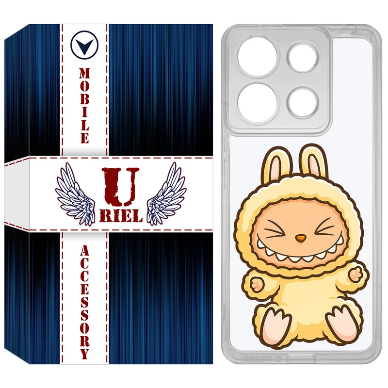 کاور یوریل مدل Clear کد 135 طرح لبوبو Labubu مناسب برای گوشی موبایل شیائومی Redmi Note 13 4G