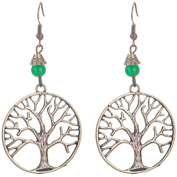 گوشواره ناردونه مدل درخت زندگی کوچک گوشواره ناردونه مدل درخت زندگی کوچک