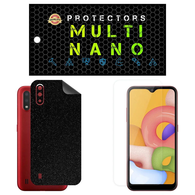 محافظ صفحه نمایش مولتی نانو مدل X-SFG مناسب برای گوشی موبایل سامسونگ Galaxy A01 به همراه برچسب پوششی