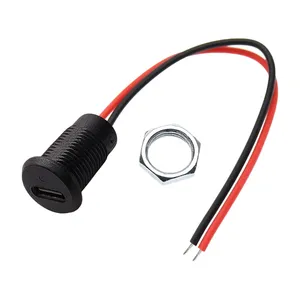 USB Type-C female panel mount charging module