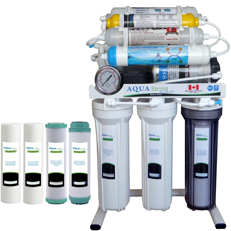 دستگاه تصفیه کننده آب آکوآ اسپرینگ مدل RO - NF3030 به همراه فیلتر مجموعه 4 عددی