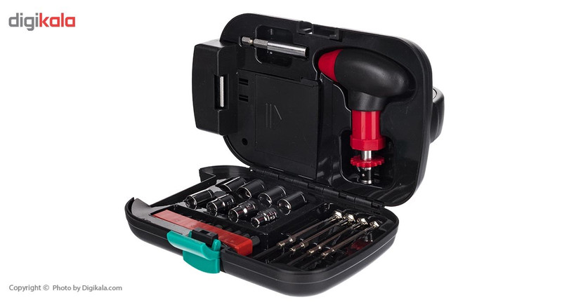مجموعه 24 عددی جعبه ابزار چراغ دار و ابزار مدل BT0020