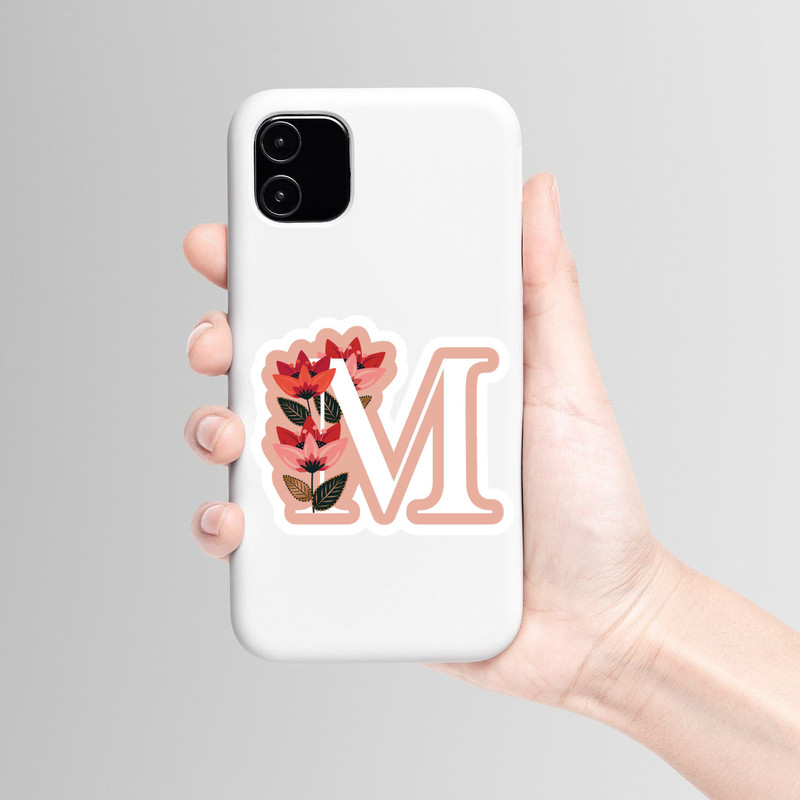 استیکر لپ تاپ و موبایل بووم طرح حروف انگلیسی مدل M کد M29