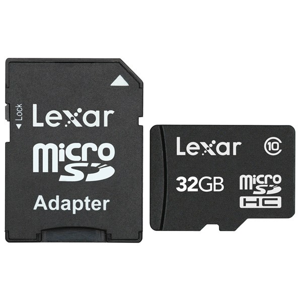 کارت حافظه microSDHC لکسار کلاس 10 همراه با آداپتور SD ظرفیت 32 گیگابایت