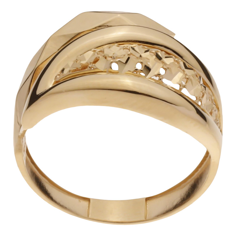 انگشتر طلا کم اجرت 18 عیار زنانه گلدم مدل R341034