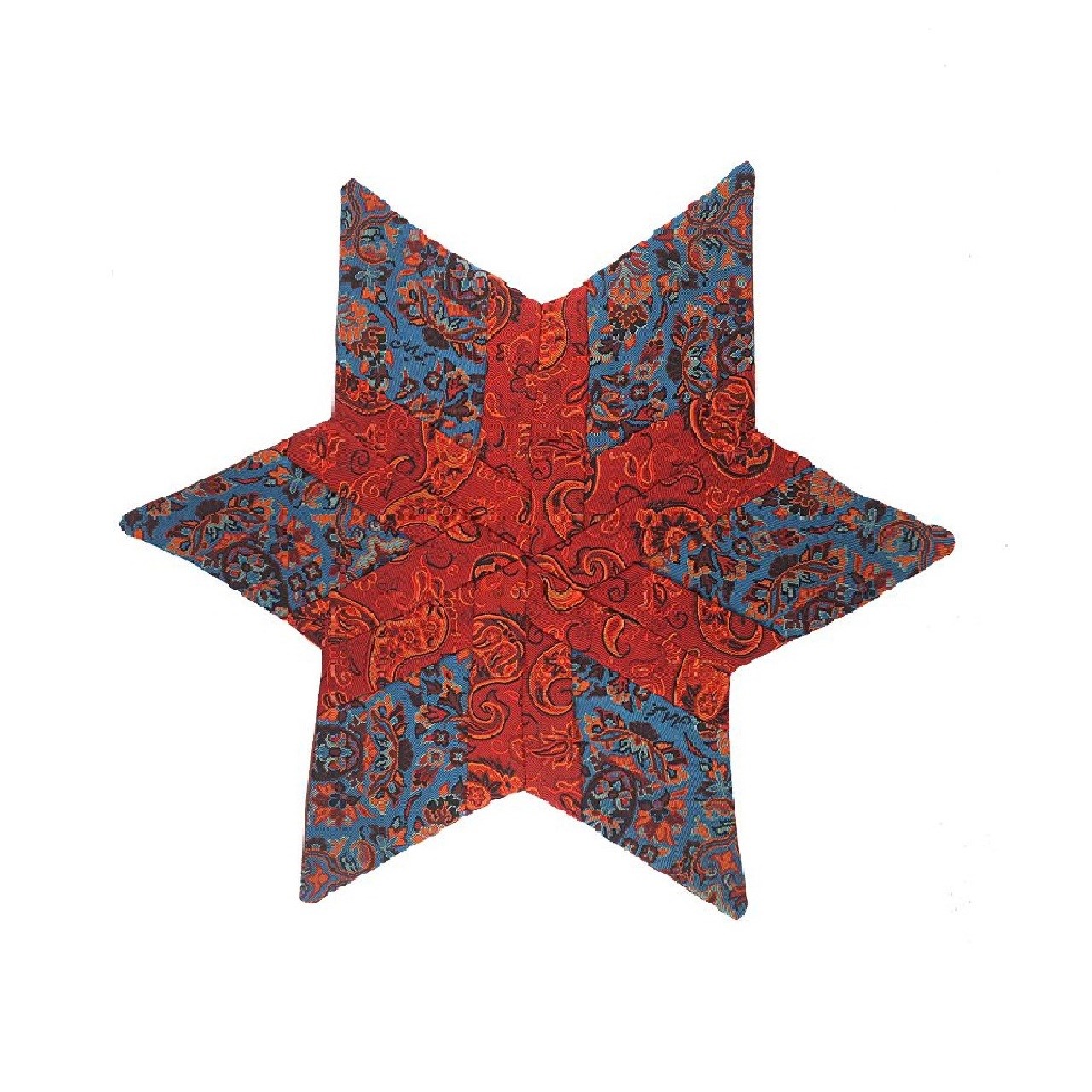 رومیزی ترمه مدل ستاره 12 سایز 36x36 سانتیمتر