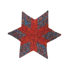 رومیزی ترمه مدل ستاره 12 سایز 36x36 سانتیمتر