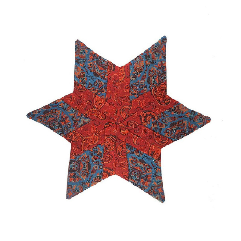رومیزی ترمه مدل ستاره 12 سایز 36x36 سانتیمتر