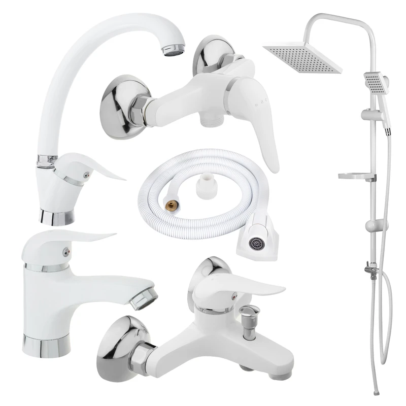 ست شیرالات شیرآلات بهداشتی و ساختمانی توفیق مدل اوج مجموعه 6 عددی