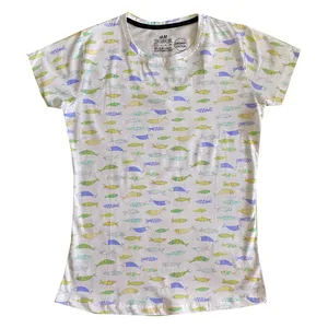 تی شرت آستین کوتاه زنانه اچ اند ام مدل ماهی