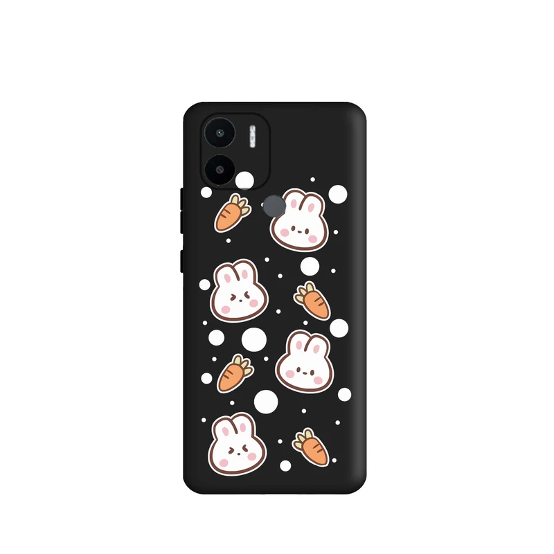 کاور قاب گارد طرح خرگوش و هویچ کد t6422 مناسب برای گوشی موبایل شیائومی Redmi A1 Plus / Redmi A2 Plus 