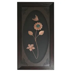 تابلو فیروزه کوبی طرح گل و پروانه کد 001