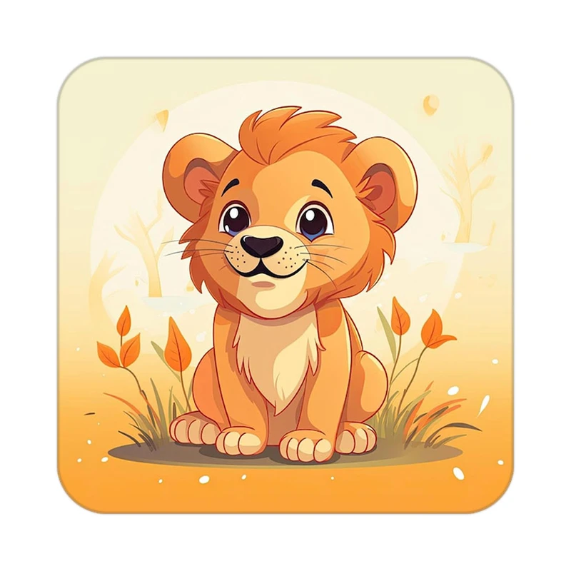 زیر لیوانی کاکتی طرح شیر مدل mp23403