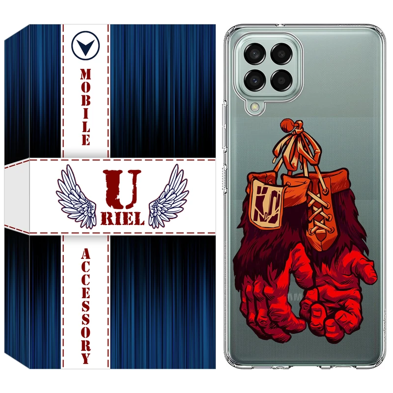 کاور یوریل مدل Clear کد 77 طرح دستکش مناسب برای گوشی موبایل سامسونگ Galaxy A12 / A12 Nacho / M12 / F12