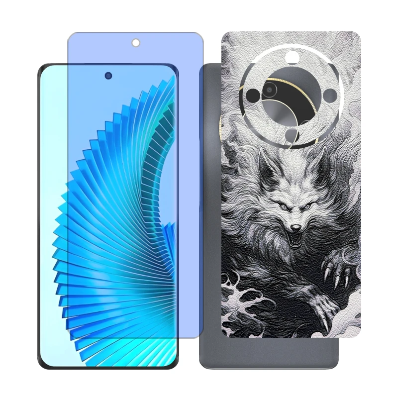 محافظ صفحه نمایش آنتی بلو گلس مدل Together مناسب برای گوشی موبایل آنر X9b به همراه برچسب پوششی پشت گوشی