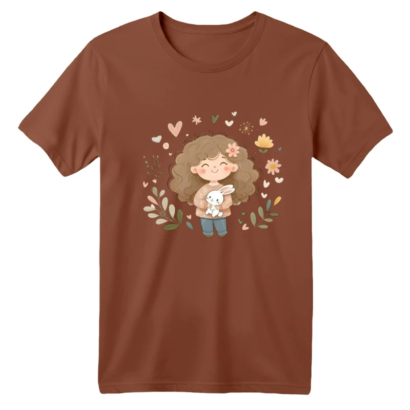 تی شرت آستین کوتاه بچگانه مدل دخترک کد 23