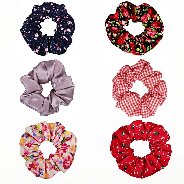 کش مو زنانه مدل اسکرانچی مجموعه 6 عددی