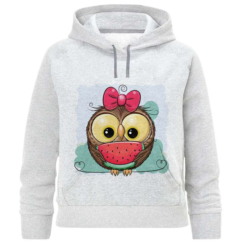 هودی دخترانه مدل جغد F1040