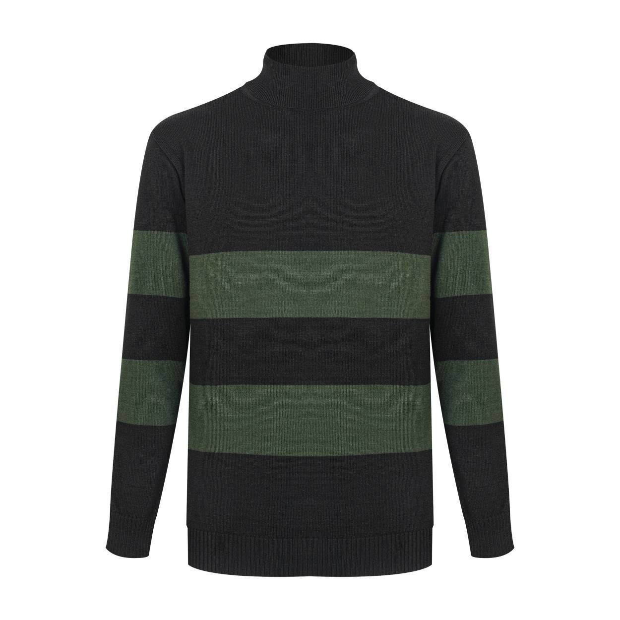 پلیور یقه اسکی مردانه مدل راه راه -  - 1