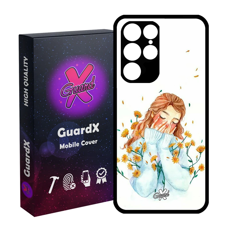 کاور گارد ایکس طرح Girl مدل Glass10315 مناسب برای گوشی موبایل سامسونگ Galaxy S22 Ultra