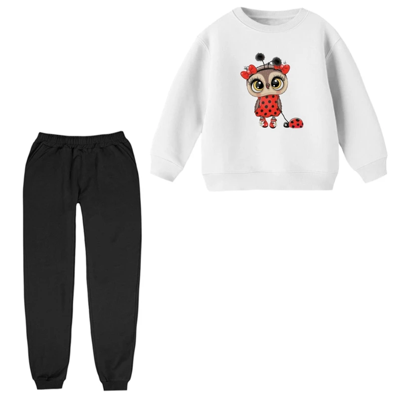 ست سویشرت و شلوار راحتی بچگانه مدل جغد کد ۱  