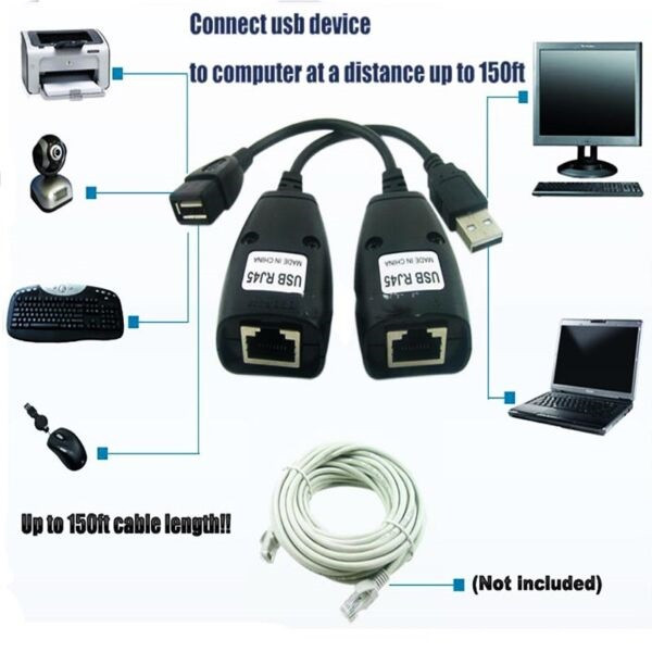 مبدل افزایش طول RJ45 مدل 30M بسته 2 عددی