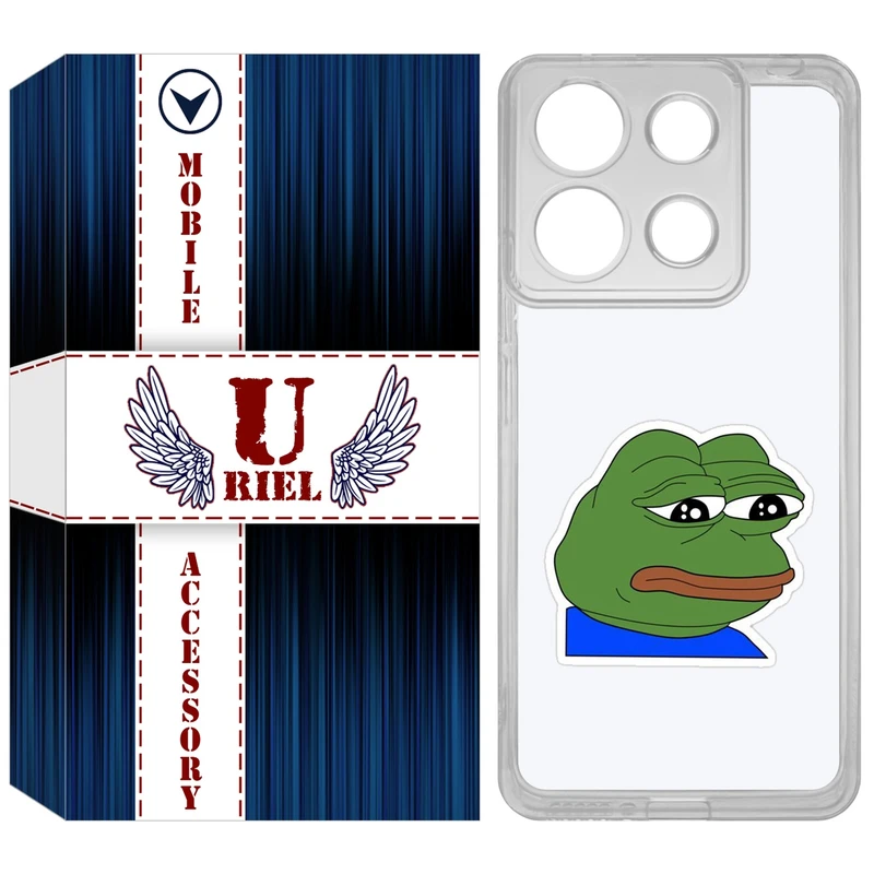 کاور یوریل مدل Clear کد 86 طرح قورباغه غمگین مناسب برای گوشی موبایل شیائومی Redmi Note 13 4G