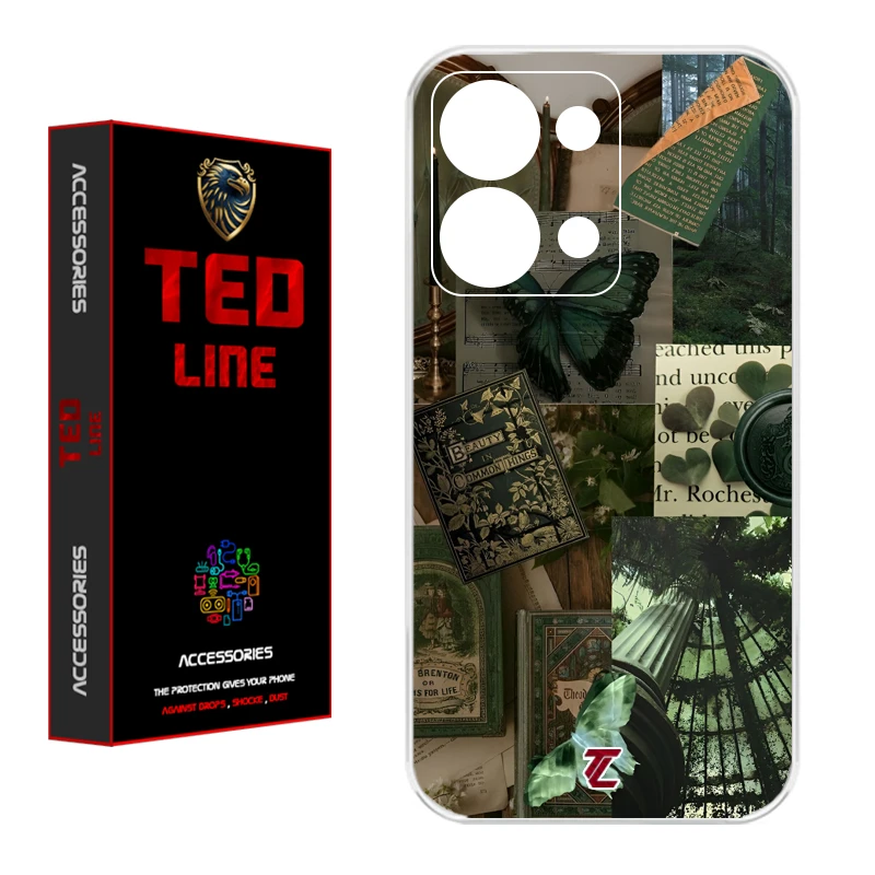 کاور تد لاین طرح کلاژ هنری کد 1118 مناسب برای گوشی موبایل شیائومی Redmi Note 13 4G