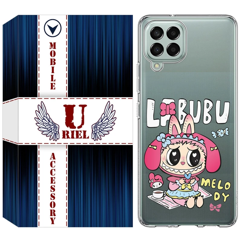 کاور یوریل مدل Clear کد 140 طرح لبوبو مناسب برای گوشی موبایل سامسونگ Galaxy A12 / A12 Nacho / M12