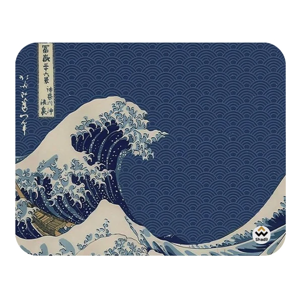 ماوس پد شادیت مدل نقاشی موج عظیم کاناگاوا کد01 سایز24*19سانتی متر