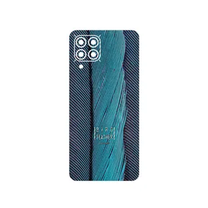 MAHOOT Turquoise feathers Cover Sticker for Samsung M53
