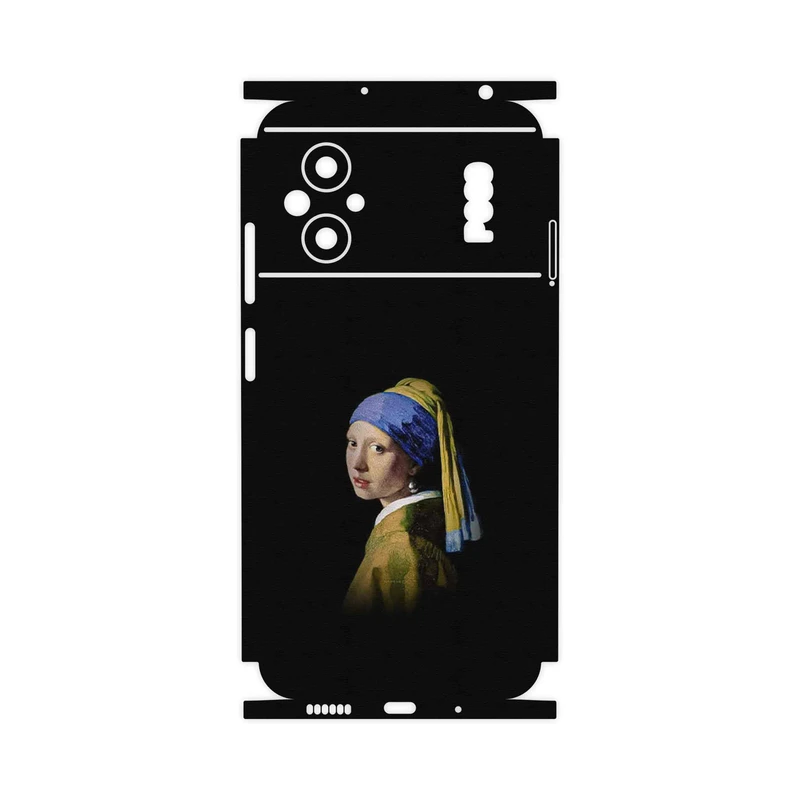 برچسب پوششی ماهوت مدل Girl with a Pearl Earring of Vermeer-FullSkin مناسب برای گوشی موبایل شیائومی Poco M5