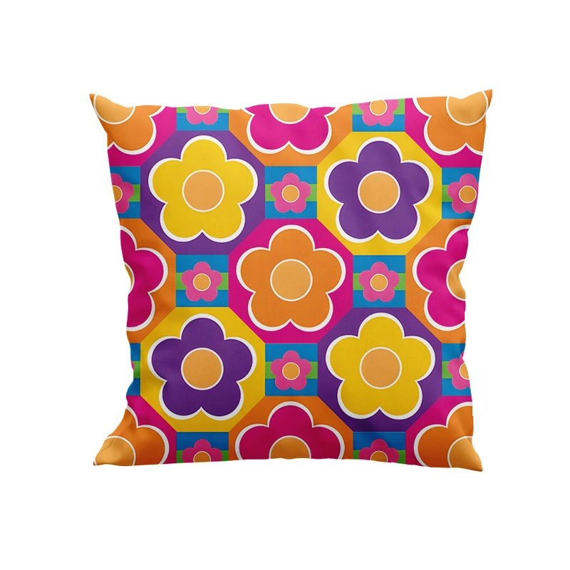 کوسن پاد آفرین مدل گل های فانتزی کد DKK1338 سایز 30*30 سانتی متر