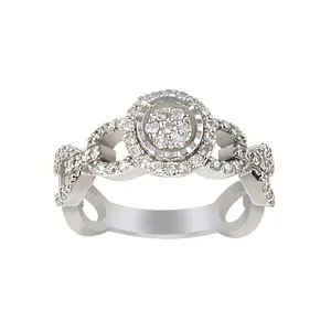 انگشتر طلا 18 عیار زنانه جواهری سروری مدل 10579