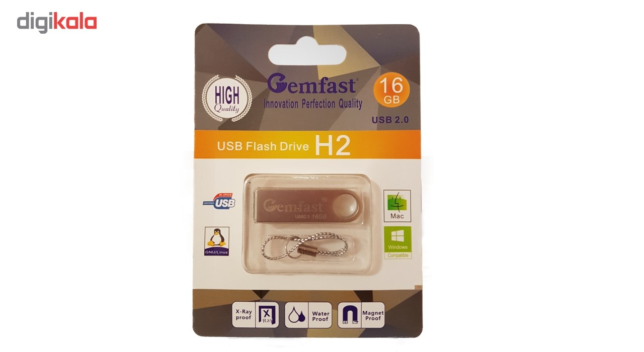 فلش مموری جم فست مدل h2 ظرفیت 16 گیگا بایت در کلاس10