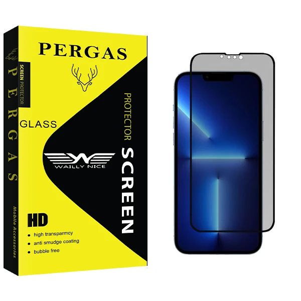 محافظ صفحه نمایش حریم شخصی وایلی نایس مدل Pergas مناسب برای گوشی موبایل اپل iPhone 13 Pro Max