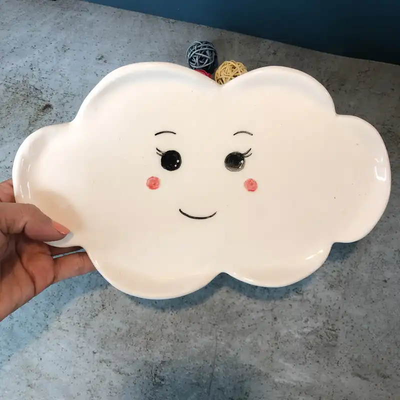 سینی سرامیکی طرح ابر